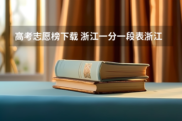 高考志愿榜下载 浙江一分一段表浙江高考位次表（附excel版下载）