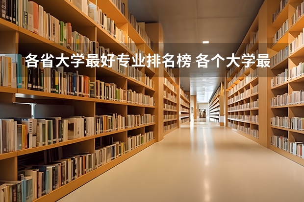 各省大学最好专业排名榜 各个大学最好的专业（排名前三的专业和就业率）