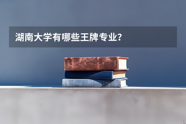 湖南大学有哪些王牌专业？