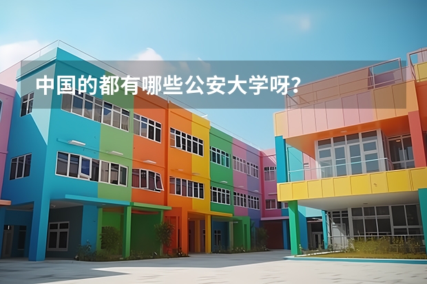 中国的都有哪些公安大学呀？