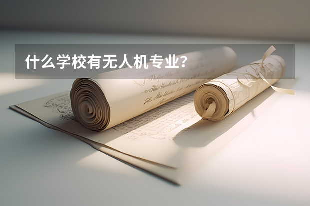 什么学校有无人机专业？
