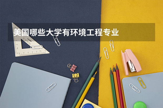 美国哪些大学有环境工程专业