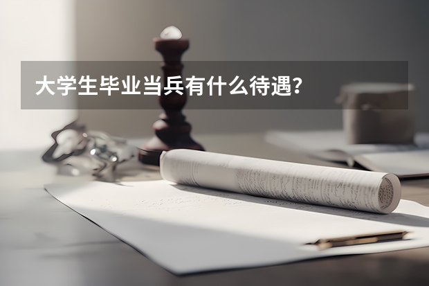 大学生毕业当兵有什么待遇？