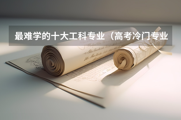 最难学的十大工科专业（高考冷门专业排名前十名）