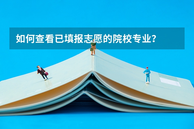 如何查看已填报志愿的院校专业？