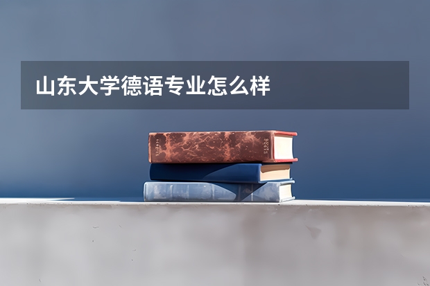 山东大学德语专业怎么样