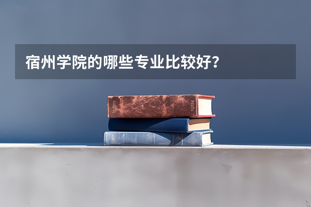 宿州学院的哪些专业比较好?