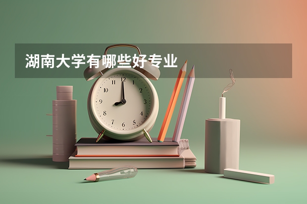湖南大学有哪些好专业