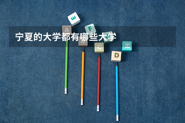 宁夏的大学都有哪些大学