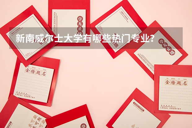 新南威尔士大学有哪些热门专业?