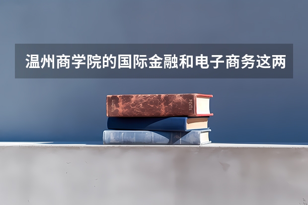 温州商学院的国际金融和电子商务这两个专业哪个好