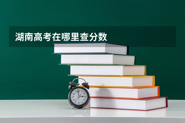 湖南高考在哪里查分数