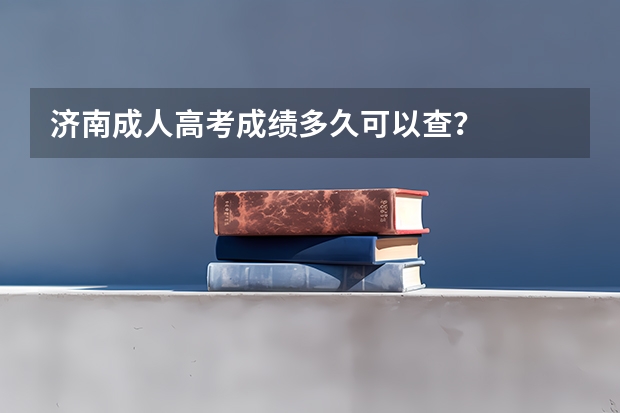 济南成人高考成绩多久可以查？