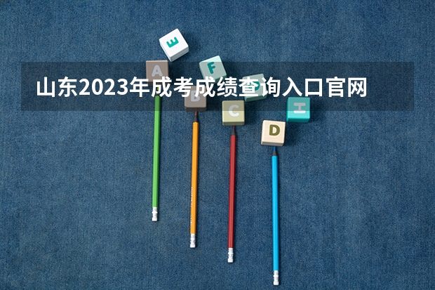 山东2023年成考成绩查询入口官网在哪 查分流程是什么？