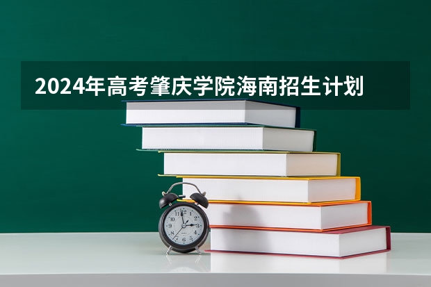 2024年高考肇庆学院海南招生计划