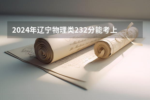 2024年辽宁物理类232分能考上什么大学？
