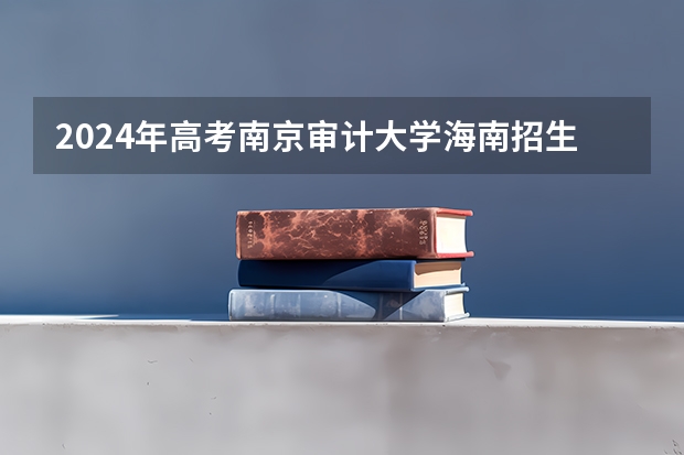 2024年高考南京审计大学海南招生计划