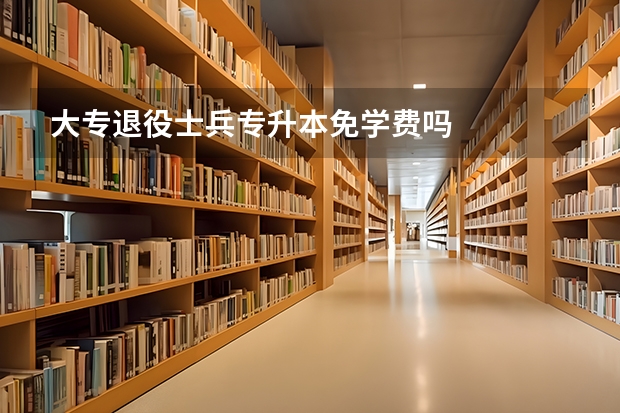 大专退役士兵专升本免学费吗