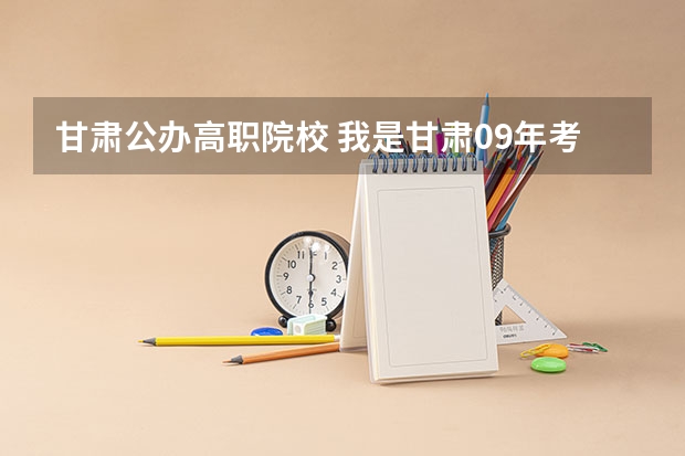 甘肃公办高职院校 我是甘肃09年考生今年高考370分能上怎样的高职院校,要公办的!谢谢了~~~本科线470