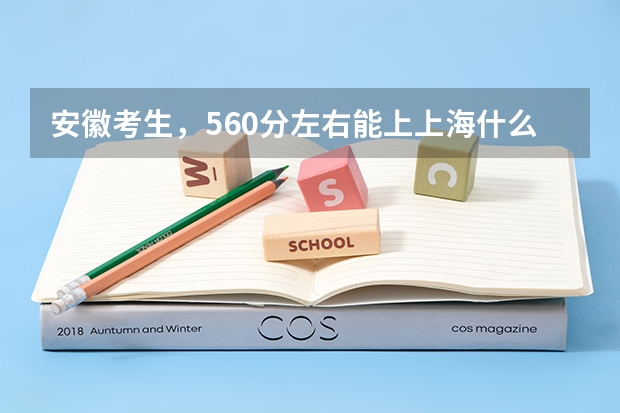 安徽考生，560分左右能上上海什么大学，还有外省的哪些学校好？