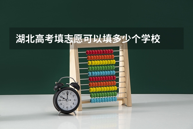 湖北高考填志愿可以填多少个学校