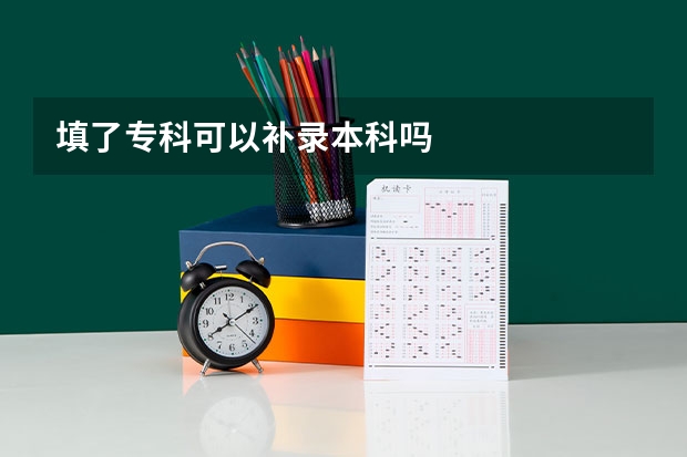 填了专科可以补录本科吗