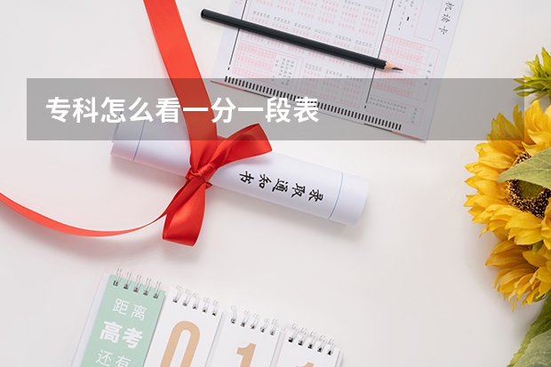 专科怎么看一分一段表