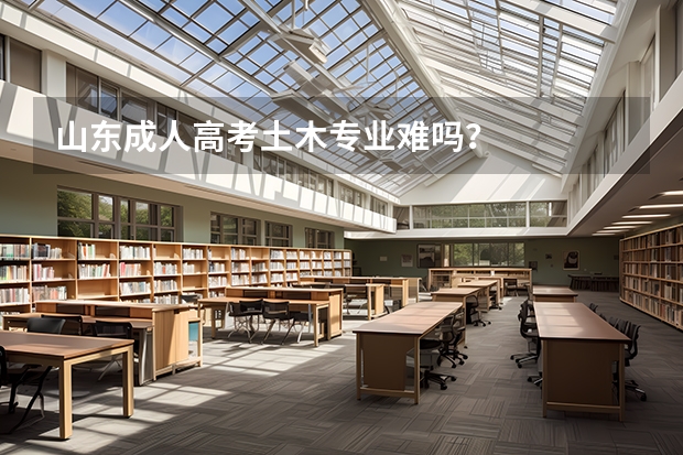 山东成人高考土木专业难吗？