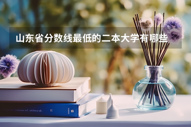 山东省分数线最低的二本大学有哪些