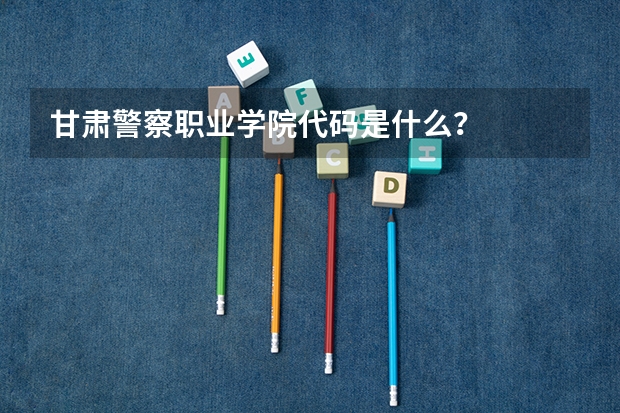 甘肃警察职业学院代码是什么？