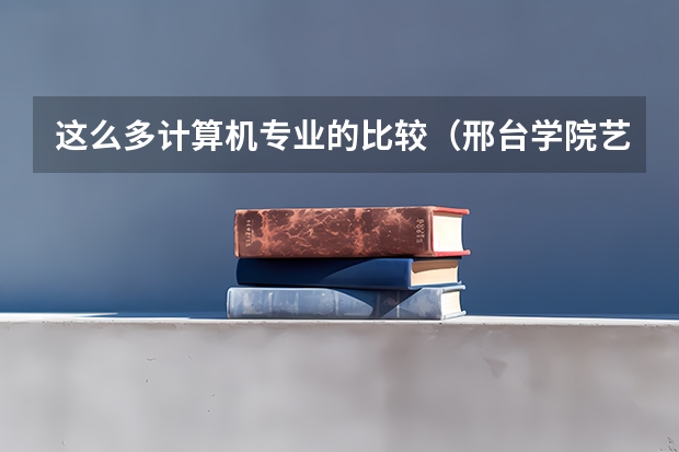这么多计算机专业的比较(邢台学院艺术设计去年录取线和提档线)