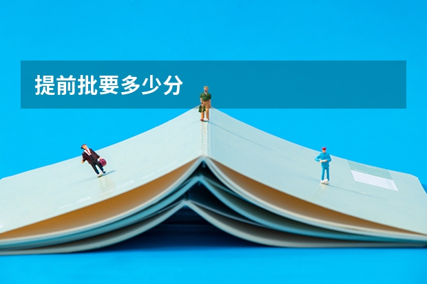 提前批要多少分