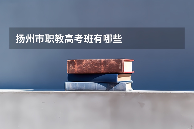 扬州市职教高考班有哪些