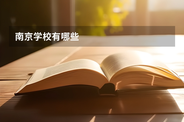 南京学校有哪些