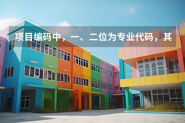 项目编码中，一、二位为专业代码，其中04代表（ ）。（中医内科学专业代码？）