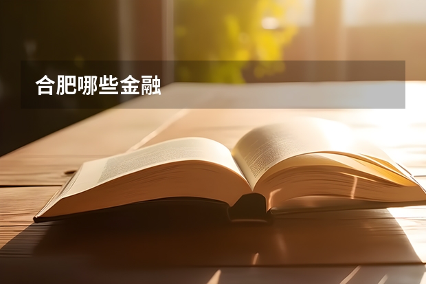 合肥哪些金融