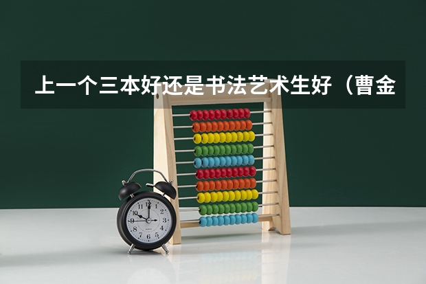 上一个三本好还是书法艺术生好（曹金洪主编的书法丶技法是哪三本）