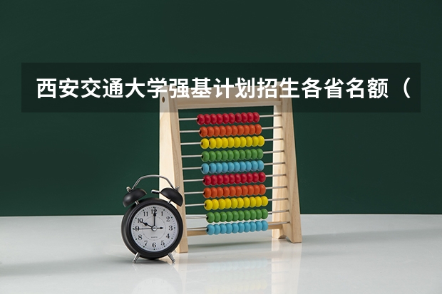 西安交通大学强基计划招生各省名额(中国农业大学强基计划招生人数)