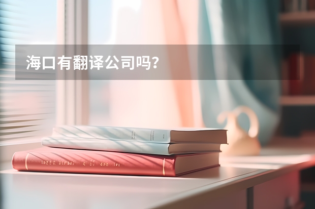 海口有翻译公司吗?