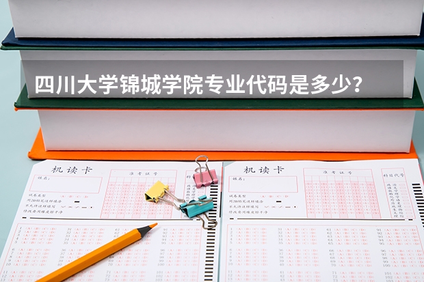 四川大学锦城学院专业代码是多少？