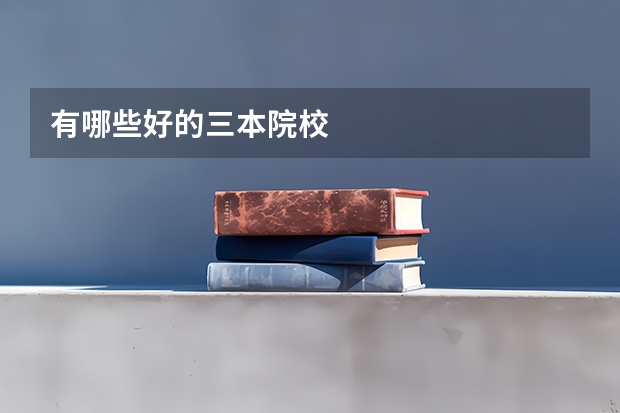 有哪些好的三本院校