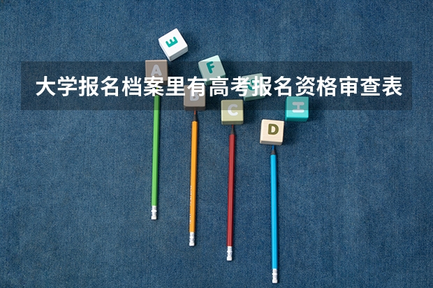 大学报名档案里有高考报名资格审查表吗
