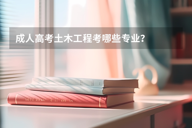 成人高考土木工程考哪些专业？