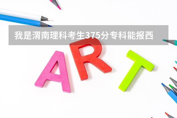 我是渭南理科考生375分专科能报西安哪些好点的大专院