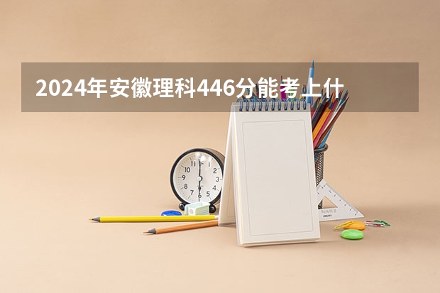 2024年安徽理科446分能考上什么大学？