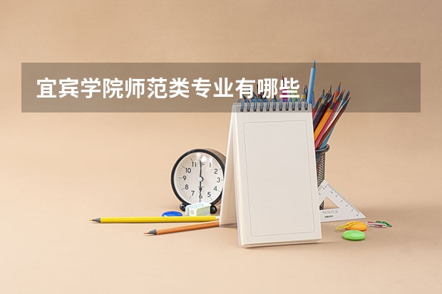 宜宾学院师范类专业有哪些