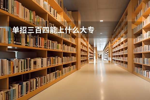 单招三百四能上什么大专