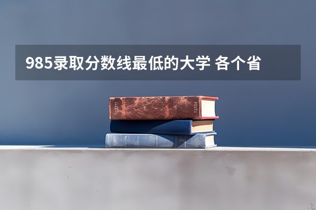985录取分数线最低的大学 各个省份大学录取分数线