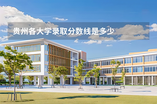 贵州各大学录取分数线是多少