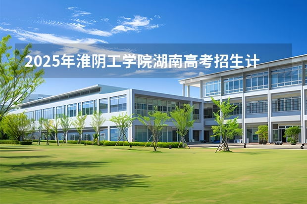2025年淮阴工学院湖南高考招生计划（2026参考）